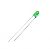 Светодиод зеленый круглый 3 мм, 10 шт. 