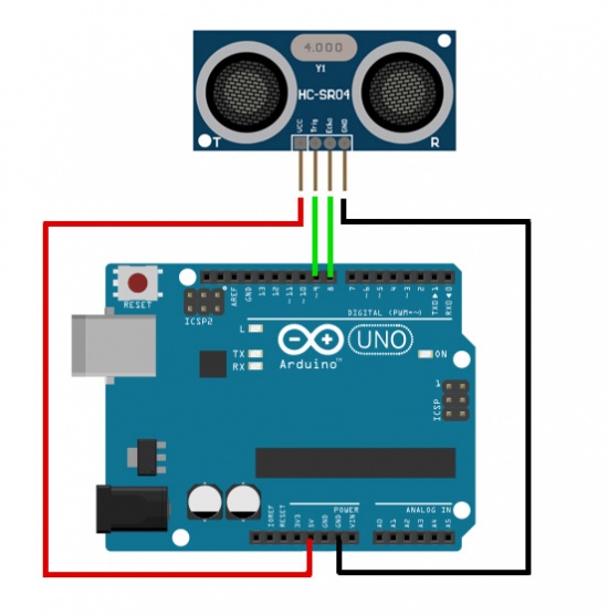HC-SR04, подключение к Arduino