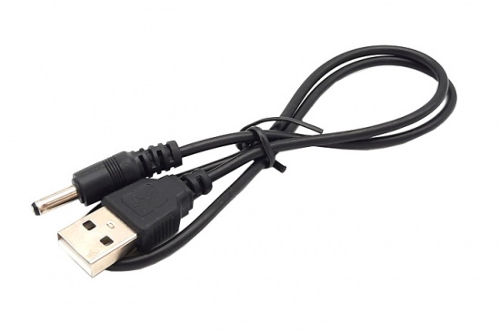 Кабель питания USB - штекер 3.5x1.4, 45 см