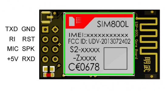 Модуль GSM/GPRS SIM800L с 8 контактным разъемом - распиновка