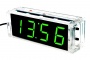 Набор для пайки «Часы настольные с будильником и термометром» v.2, зеленые индикаторы