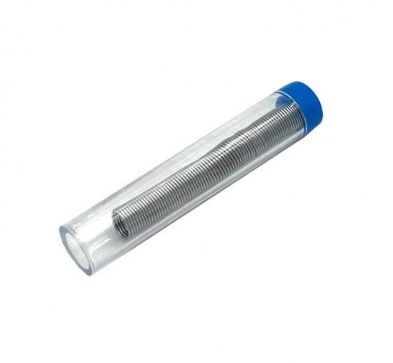 Припой Sn63Pb37 с флюсом, диаметр 0.8 мм, 8 г