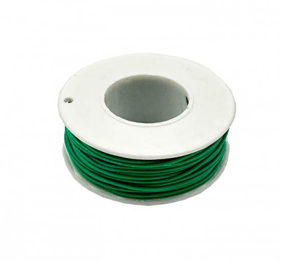 Провод 30AWG силикон зеленый бобина 20 м