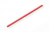 Разъем штырьевой 1 x 40 контактов 2.54 мм папа, красный