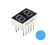 Сегментный индикатор 0.28″, 2 разряда, голубой, ОК, 2281AB