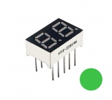 Сегментный индикатор 0.28″, 2 разряда, зеленый, ОК, 2281AG